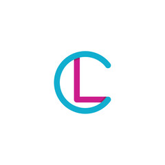 monogram logo letter C and L design template