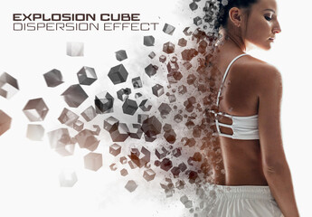 Dispersion Photo Effect with Cubes and Explosion Mockup