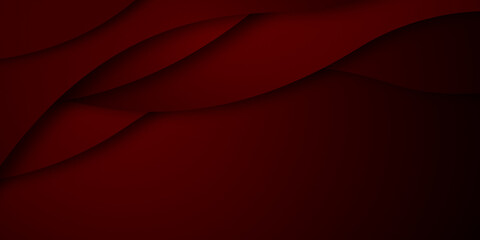 Modern simple dark red abstract wave background with overlap layer style. Dark red abstract presentation background design. Vector illustration