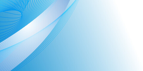 Abstract Blurry Smooth Wave Line Stripe Blue White Wave Gradient Background Design, Soft Blue White Wave Background Template Vector