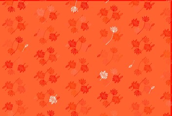 Light Red vector doodle background.