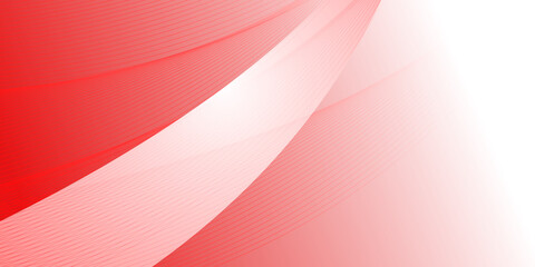 Red white wave abstract background vector, modern corporate concept