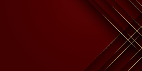 Luxury background design with red paper and golden light element decoration. Elegant shape vector layout template illustration for use cover magazine, poster, flyer, invitation, product packaging