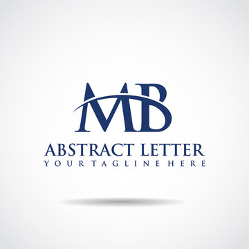 Abstract Letter MB. Vector Illustrator eps.10