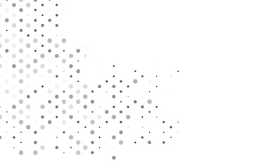 Light Silver, Gray vector pattern with spheres. Modern abstract illustration with colorful water drops. Template for your brand book.