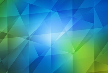 Obraz premium Light Blue, Green vector abstract mosaic background.
