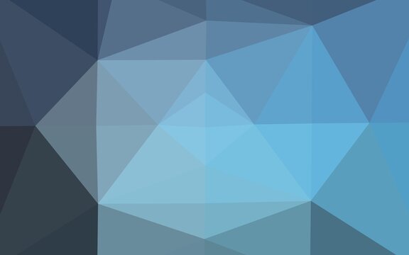 Light BLUE vector triangle mosaic texture. Colorful illustration in abstract style with gradient. The best triangular design for your business.