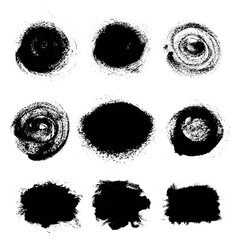 Vector set of hand drawn circle brush stroke,grunge texture background.