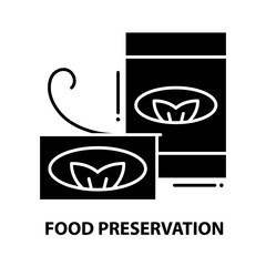 food preservation icon, black vector sign with editable strokes, concept illustration