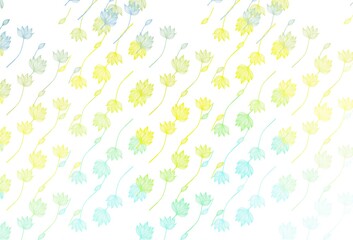 Light Green, Yellow vector hand painted template.