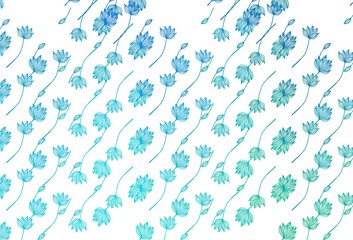 Light Blue, Green vector doodle backdrop.