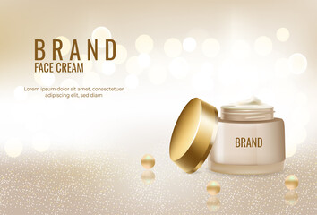 Cosmetic ad template for face cream