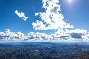clouds over the mountains