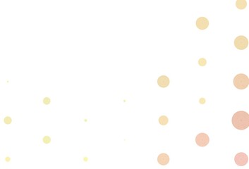 Light Red, Yellow vector texture with disks.