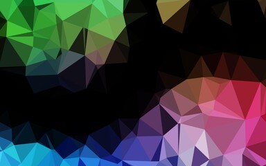 Light Multicolor, Rainbow vector triangle mosaic texture. Brand new colorful illustration in with gradient. Elegant pattern for a brand book.