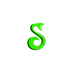 illustration vector graphic of the snake forms the letter s fit for logo