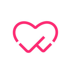 Love Logo With Arrow. Stock Illustration.