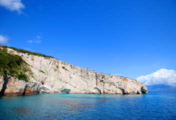 Fototapeta na wymiar Blue caves on Zakynthos island, Greece