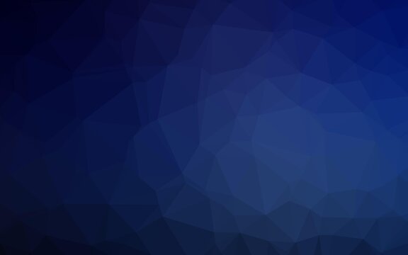 Dark BLUE vector abstract polygonal cover. An elegant bright illustration with gradient. Elegant pattern for a brand book.