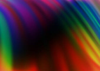 Dark Multicolor, Rainbow vector pattern with liquid shapes. An elegant bright illustration with gradient. A new texture for your  ad, booklets, leaflets.