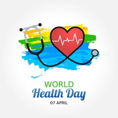 World Health Day Vector Illustration. Suitable for greeting card poster and banner.