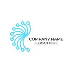 Brand Tech Logo Design. Technology Icon. Network, Internet, Communication, Computer, Software Icon. Stock illustration,