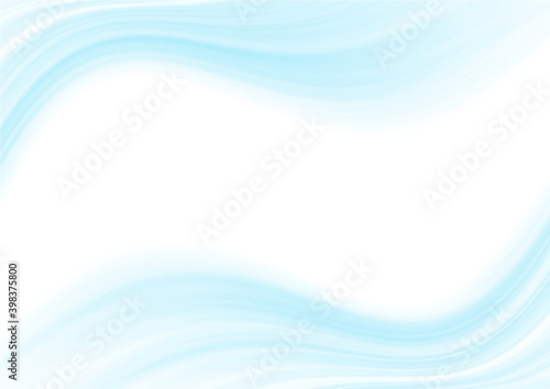 パステルカラーの波 フレーム素材 ライトブルー 白背景 Wall Mural Yx2k