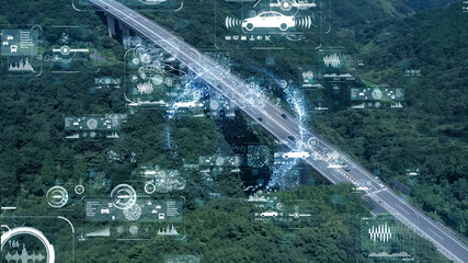 環境イメージ　交通とテクノロジー