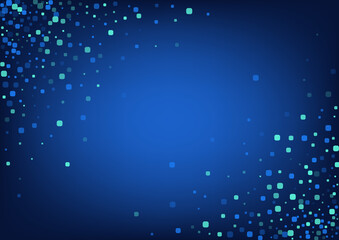 Blue Particle Celebrate Blue Vector Background. 