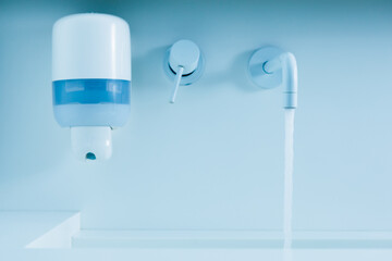 faucet and soap dispenser in a hospital