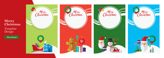 Merry christmas and happy new year. Christmas celebration and decoration. Vector Christmas illustration, santa, christmas and holiday background.