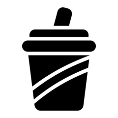 soft drink icon with glyph style. Suitable for website design, logo, app and UI.