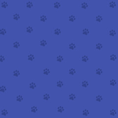 Dog paws on blue background