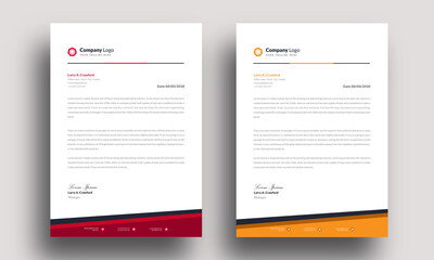 modern design template professional mordent letterhead template design creative clean business letterhead concept design