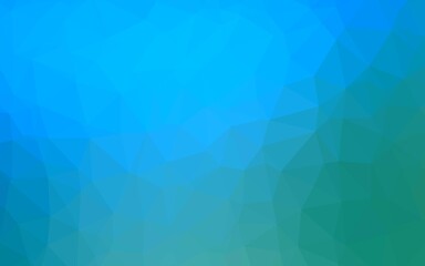 Fototapeta na wymiar Light Blue, Green vector blurry triangle pattern. Colorful abstract illustration with gradient. Completely new design for your business.