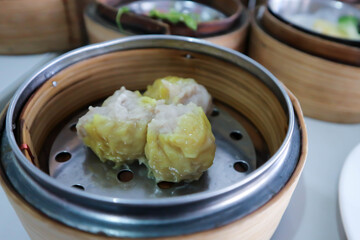chinese steamed dumpling or dim sum