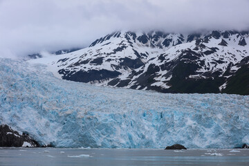 Aialik Glacier in the Kenai Peninsula Borough of Alaska, in Kenai Fjords National Park