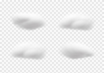 realistic cloud vectors isolated on transparency background ep85