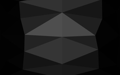 Dark Black vector triangle mosaic texture. A sample with polygonal shapes. Completely new template for your business design.