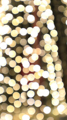 Blurred image bokeh of christmas Light