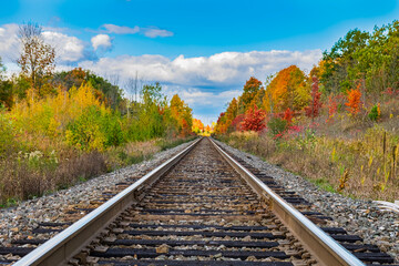 railroad in autumn