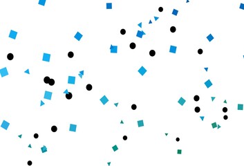 Light Blue, Green vector texture in poly style with circles, cubes.