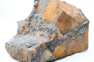 hematite and gold mineral sample