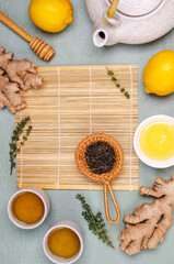 Dry tea with fresh spices