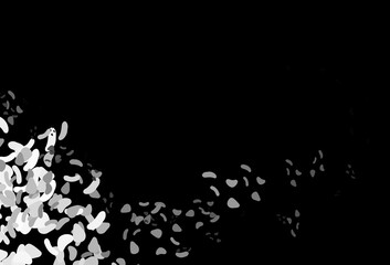 Dark Silver, Gray vector background with abstract forms.