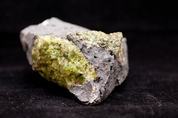 olivine mineral sample with peridot
