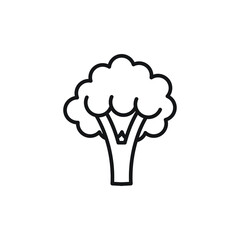 Broccoli icon design isolated on white background. vector illustration