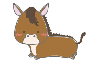 こっちを向いて走るゆるかわな午（うま）