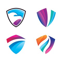 Shield gradient logo design