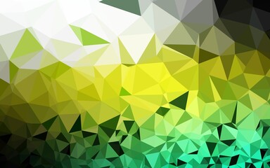 Light Green, Yellow vector low poly cover. A completely new color illustration in a vague style. Template for a cell phone background.